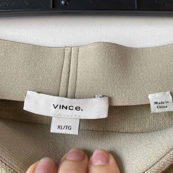 Vince Side-Drape Skirt Womens Size XL Sepia Ruched Faux Wrap Stretch Knit‎ - Picture 5 of 11